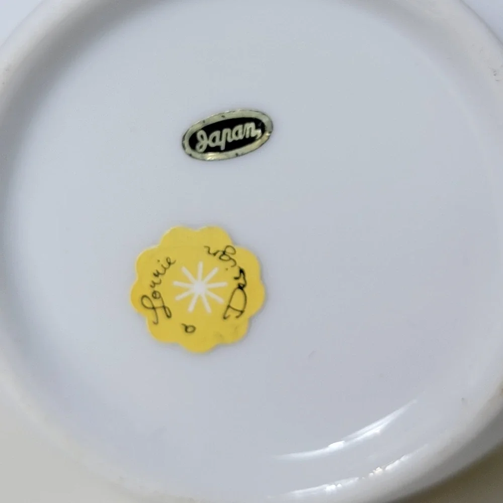 Vintage A Lorrie Design Japan Lemon‎ Bee Cream Sugar Set 2 Cups Tea Lot